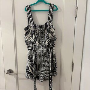 NWT- FARM Rio Black and White Romper